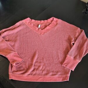 Z Supply V-Neck Waffle Knit Top